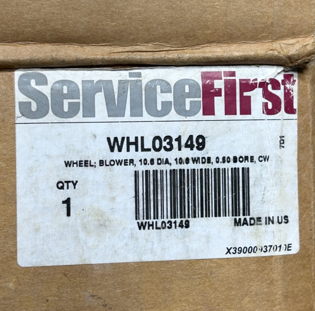 Service First WHL03149 Blower Wheel 10.6″ x 10.6″, 1/2″ Bore CW Trane WHL03149