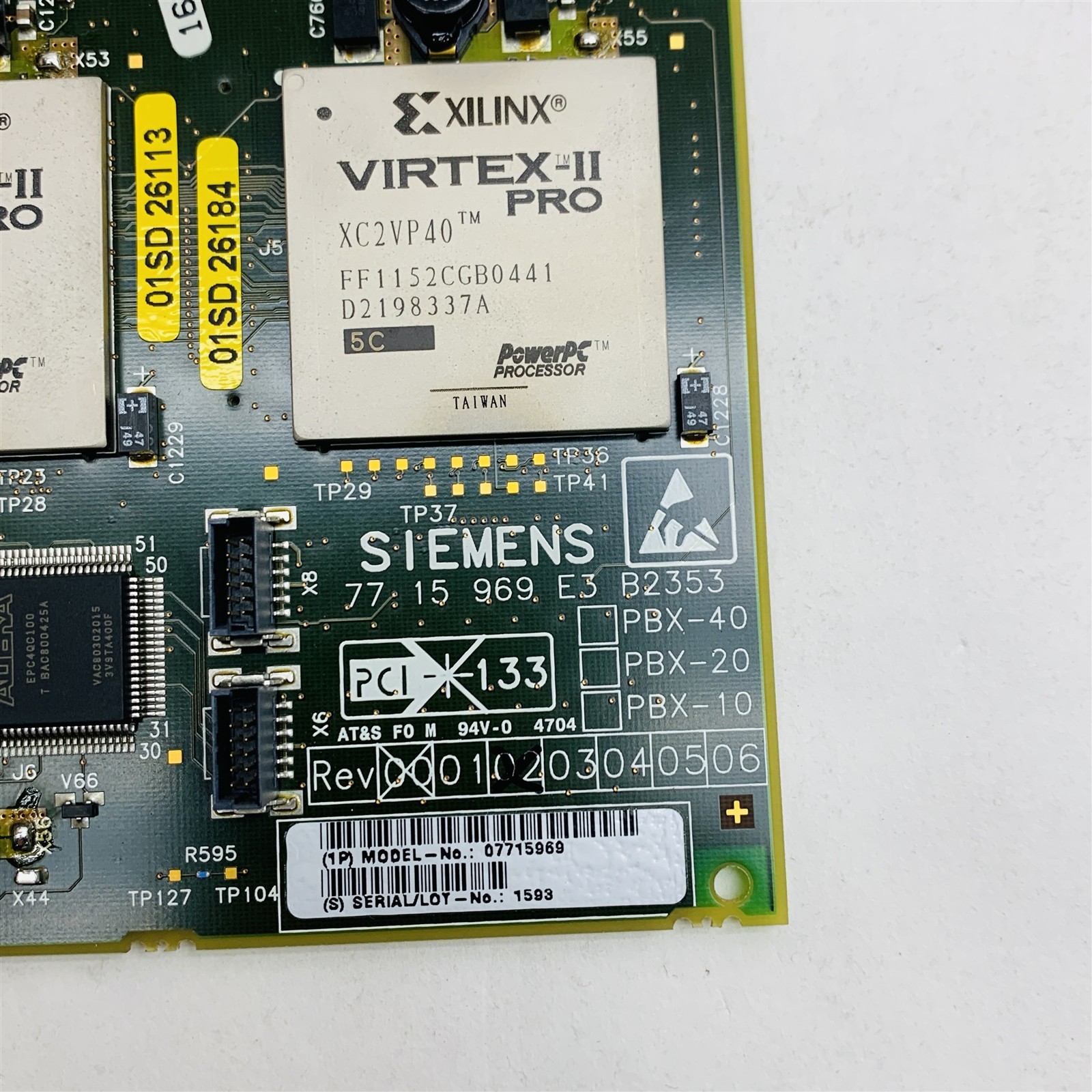 Siemens 07715969 PCIe Virtex-II Pro Board Controller PBX-10/20/40 B2353 Module