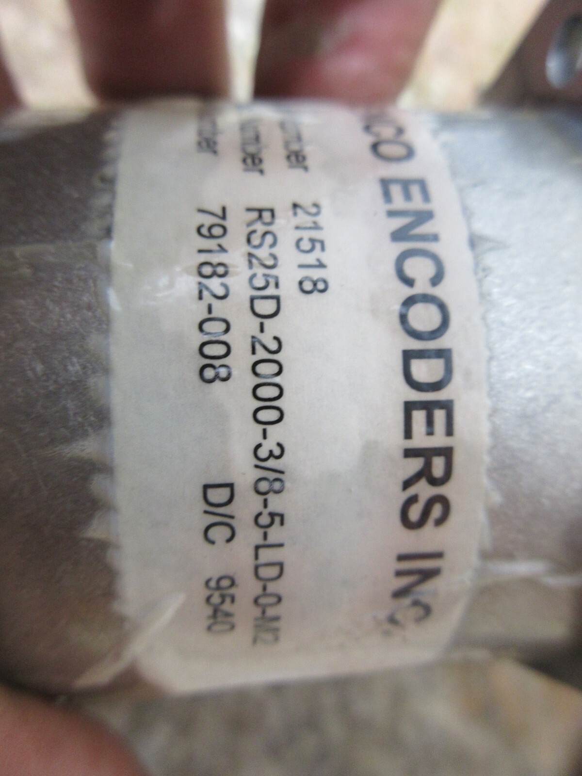 HAAS HL-1H CNC LATHE RENCO RS25D-2000-3/8-5-LD-0-M2 79182-008 DC 9540 ENCODER