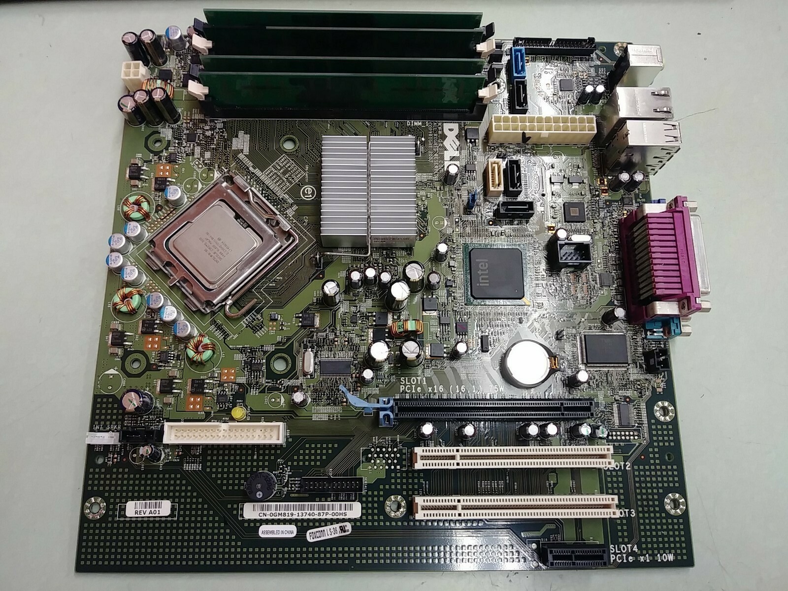 Dell 0GM819 Motherboard w/ SLA5D / (4) 1GB