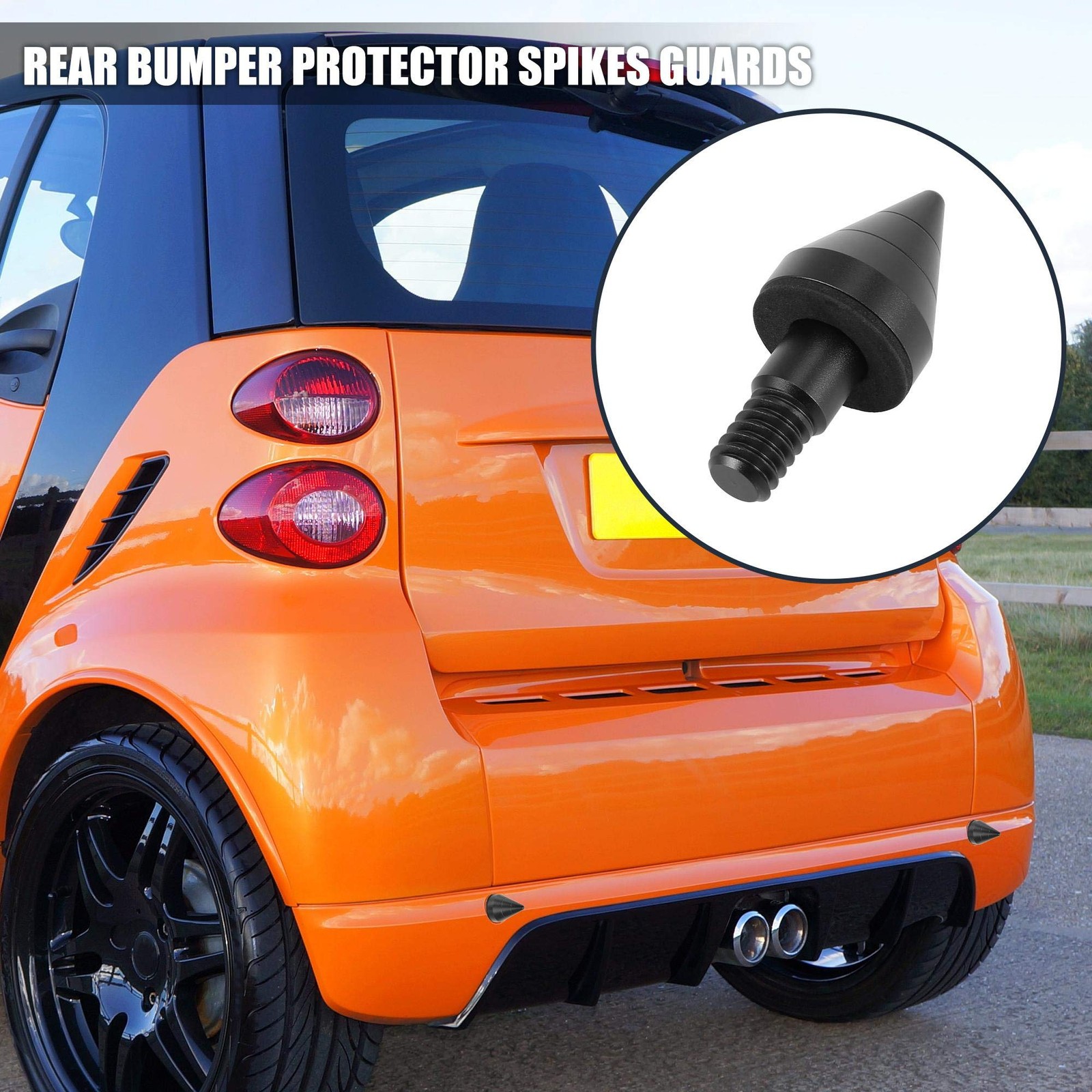 Black Front Rear Bumper Guard Protector Anti Collision Aluminum Alloy Guards …