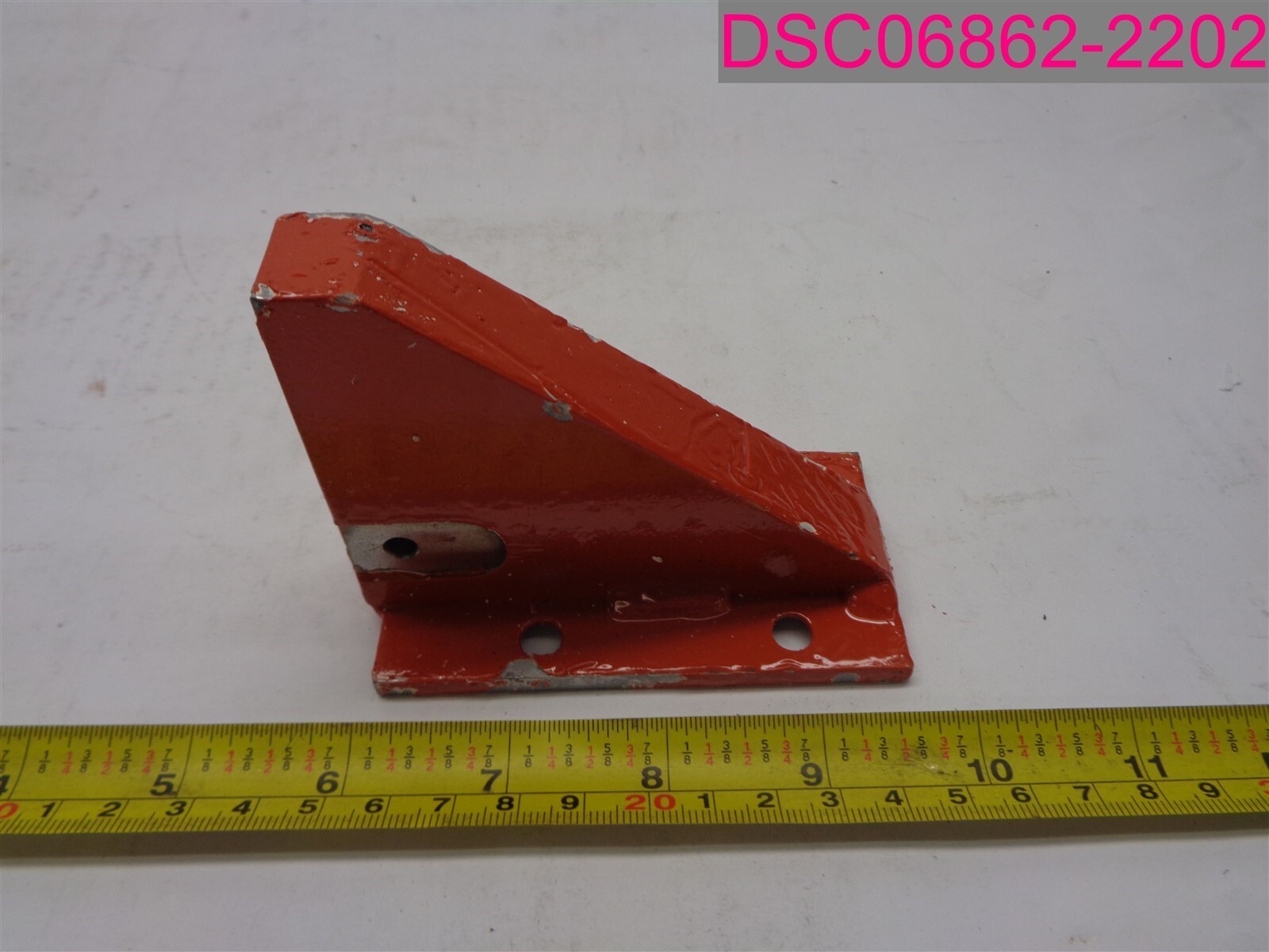 D9099-21 Red Metal Part. 3-5/8″x2″ Base. 3″ Tall.