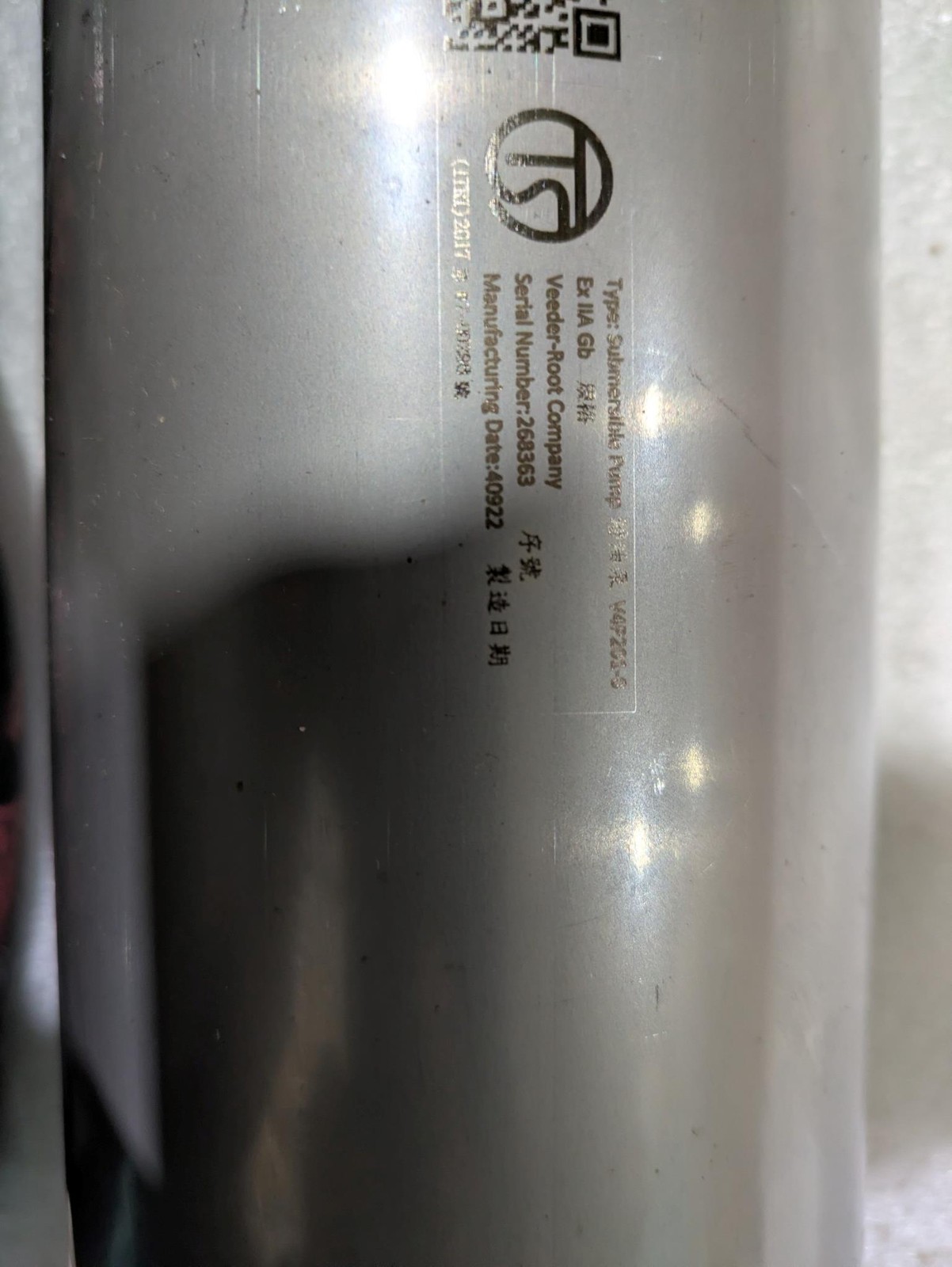 VEEDER-ROOT SUBMERSIBLE PUMP V4P201-0 RED JACKET UMP200U1-3 2/1.5HP/KW 60HZ
