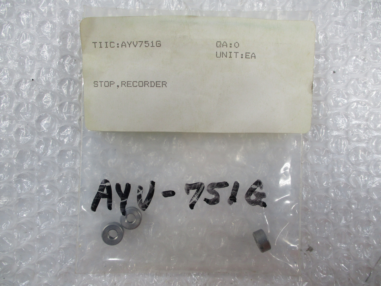 INDUSTRIAL SPARE AYV751G STOP RECORDER QTY OF 3 NSNP