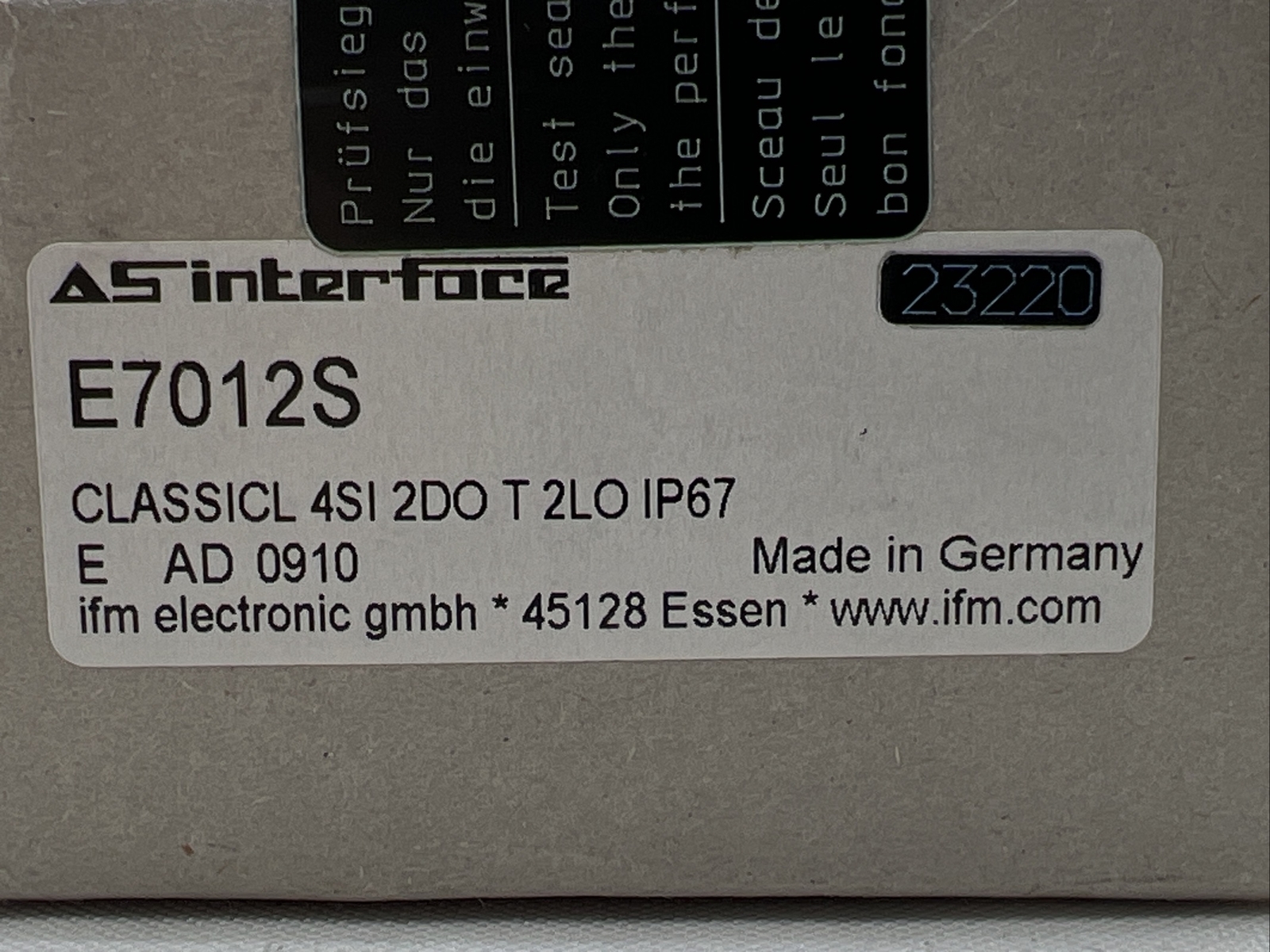 IFM AC506S ClassicLine 4SI 2DO T 2LO IP67 Safe AS-Interface Module – NEW