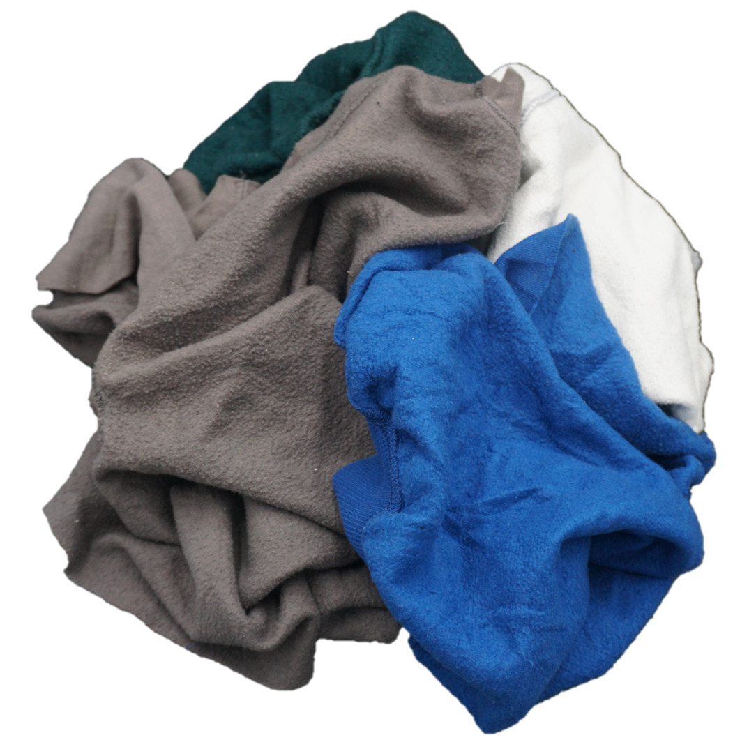 Pallet of 25 lb. Compressed Bag of Colored Sweatshirt Rags (51 bags – 1,275 LBs)