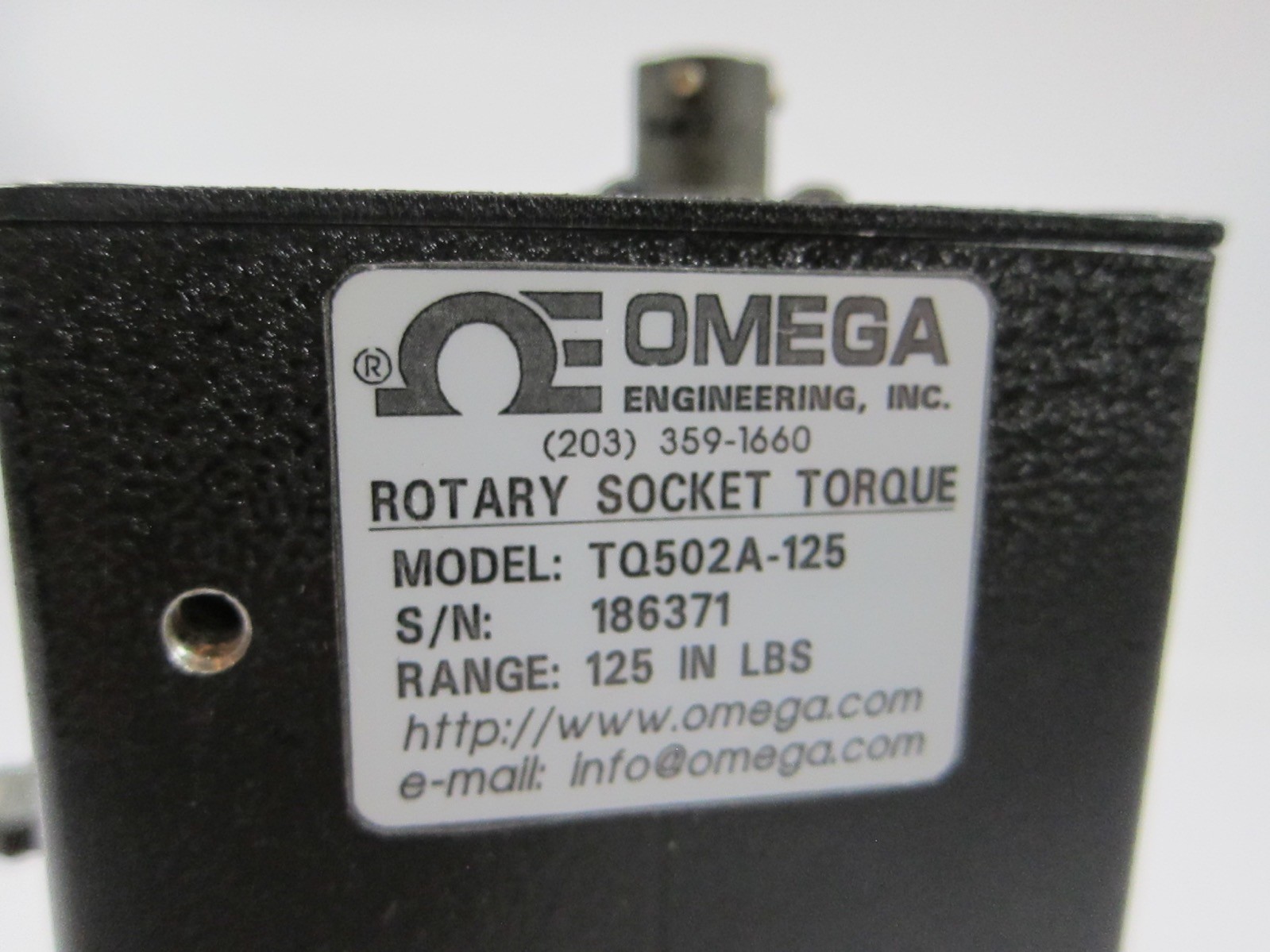 Omega TQ502A-125 Rotary Torque Sensor 125 IN LB 1/4” Drive