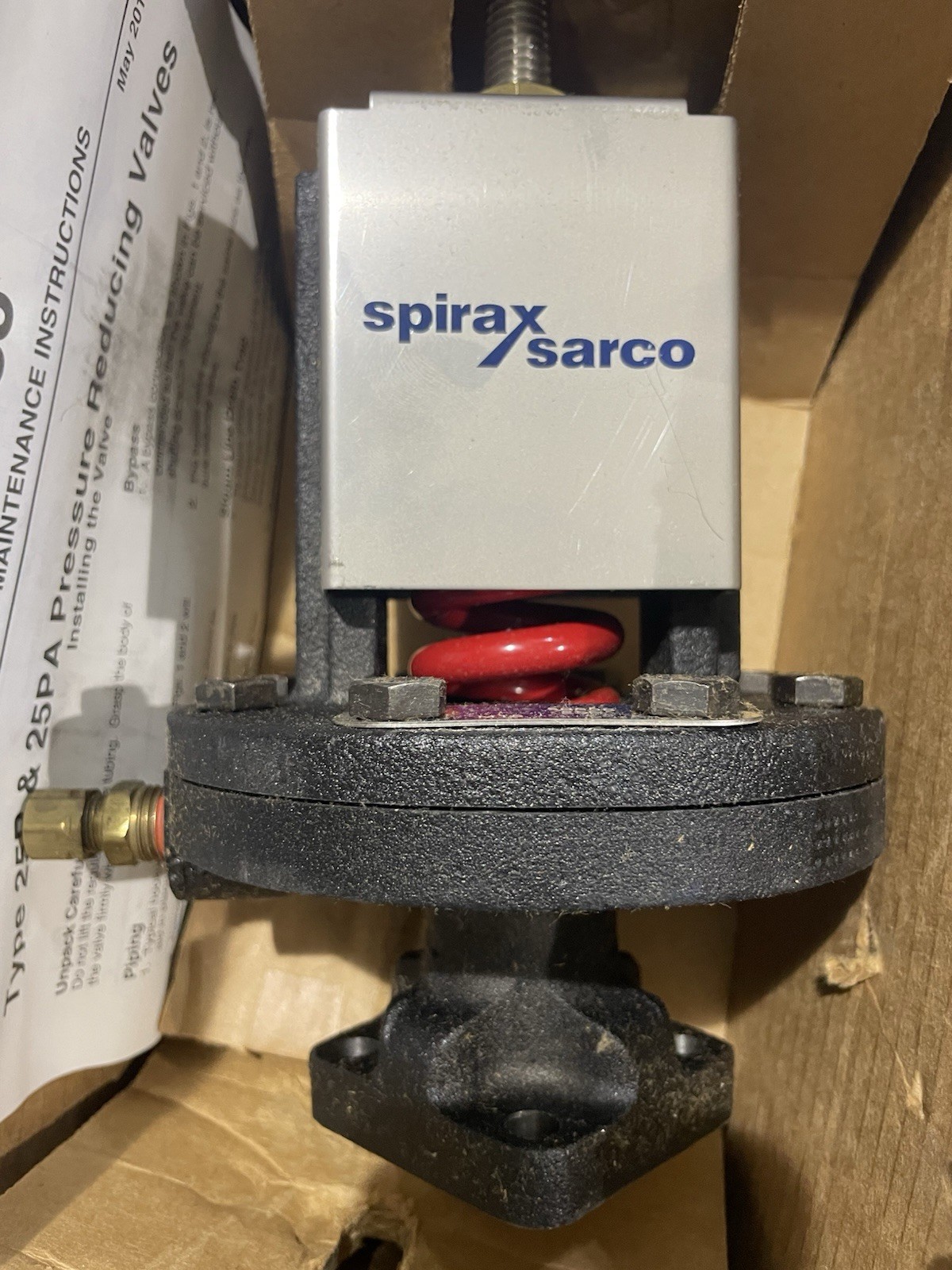 Spirax Sarco 59608, 25P Pressure Pilot, Cast Iron, Red Spring, 80 to 250 psi