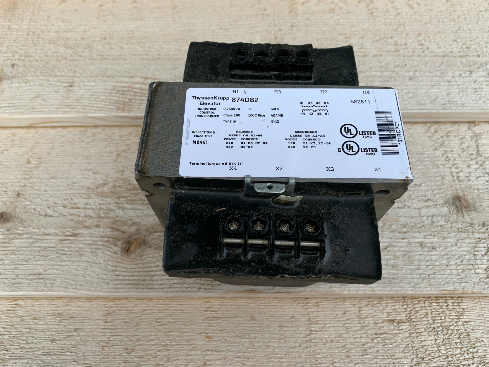 New Thyssen Krupp Core & Coil Transformer 874DB2 KVA 0.750 1 P 60 hz