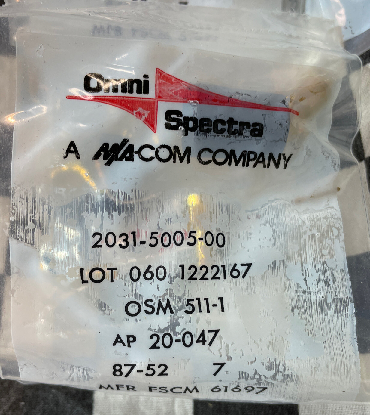 Omni Spectra 2031-5005-00, RF Connectors Coaxial Connect, LOT OF 8, SHIPSAMEDAY