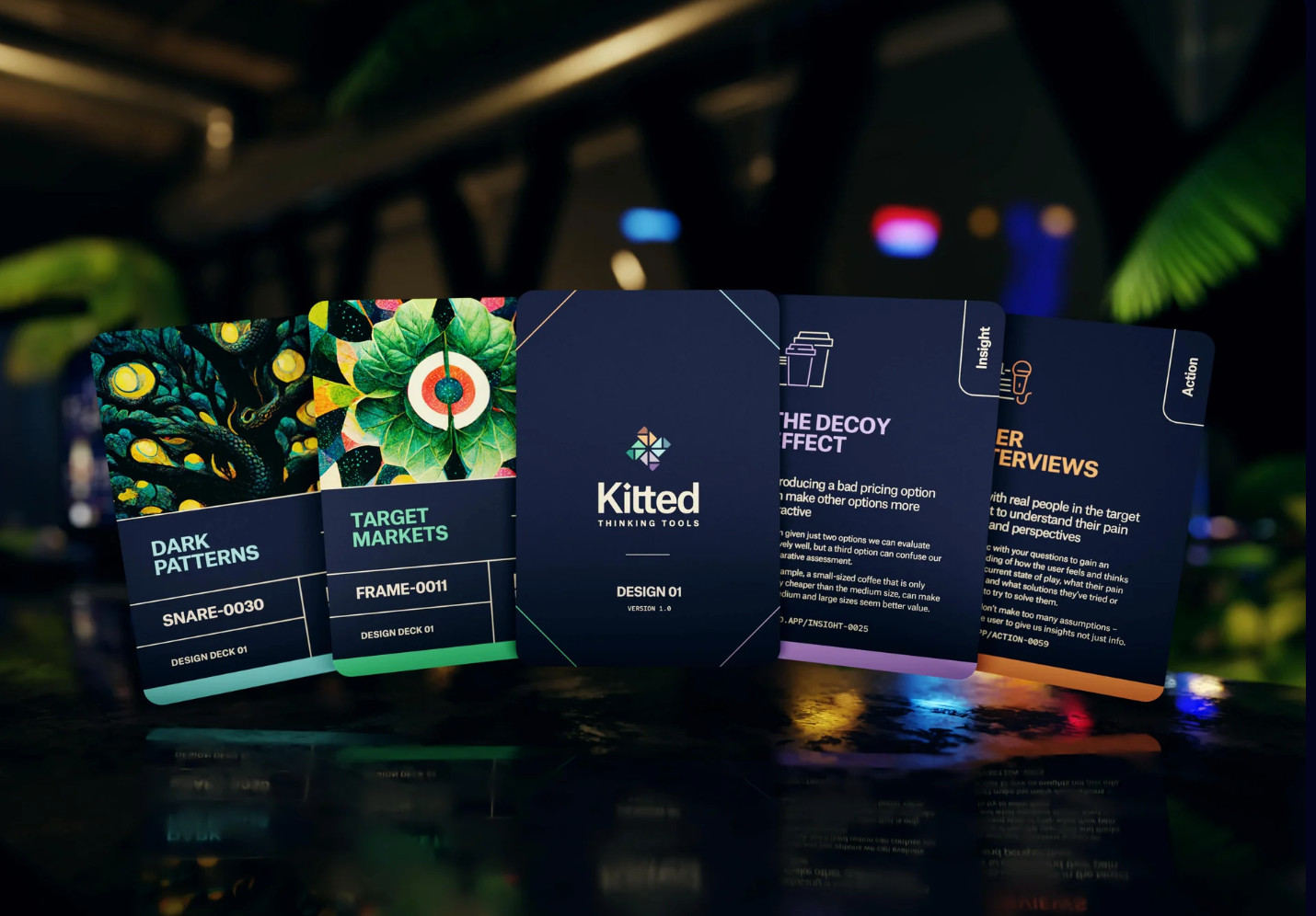 Kitted Professional Development Cards Design Thinking Tools – Insights Deck 01