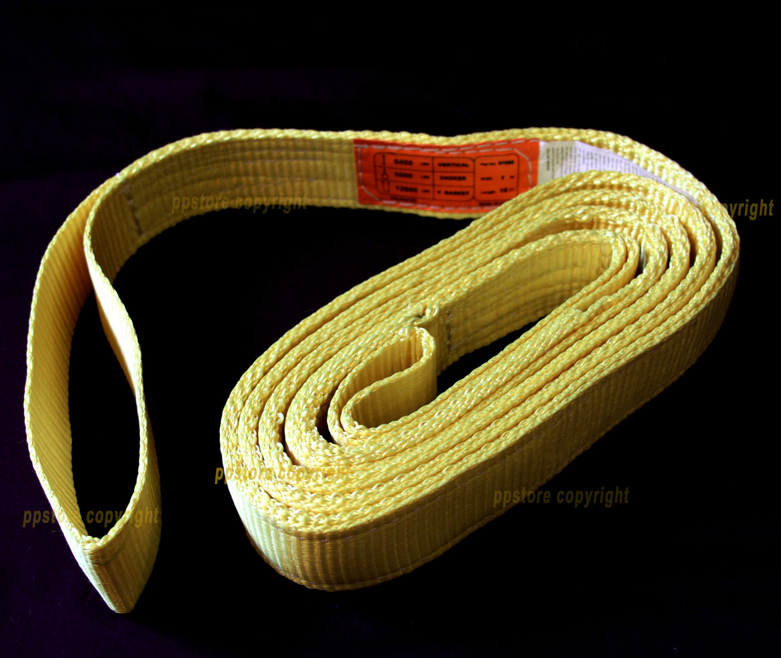 TWO (2x) EE2-902 10ft 2 Ply Polyester Web Lifting Sling 2″x10′ Lifting Tow Strap