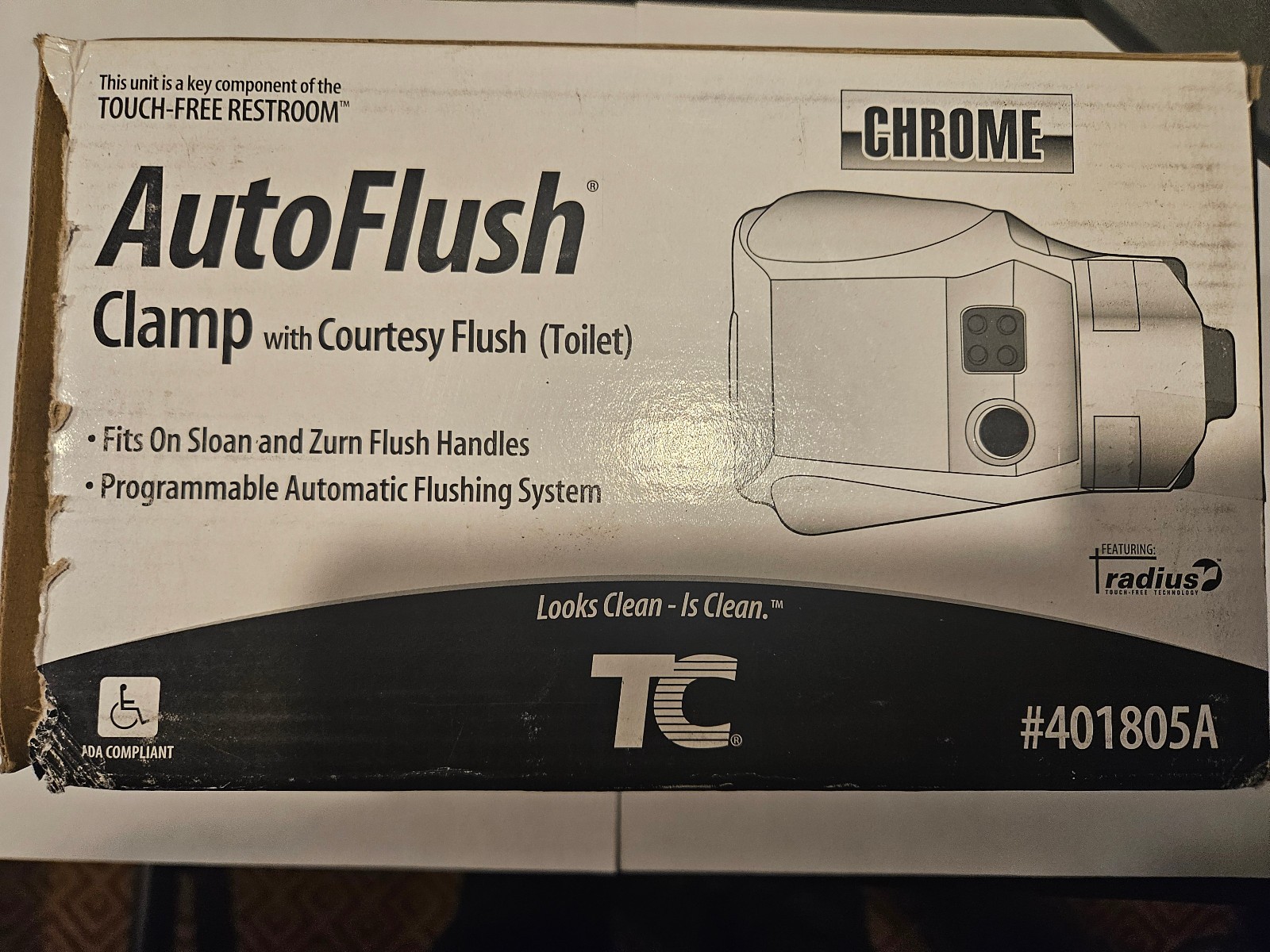 Technical Concepts TC AutoFlush W/Courtesy Flush Chrome #401805A – New open box