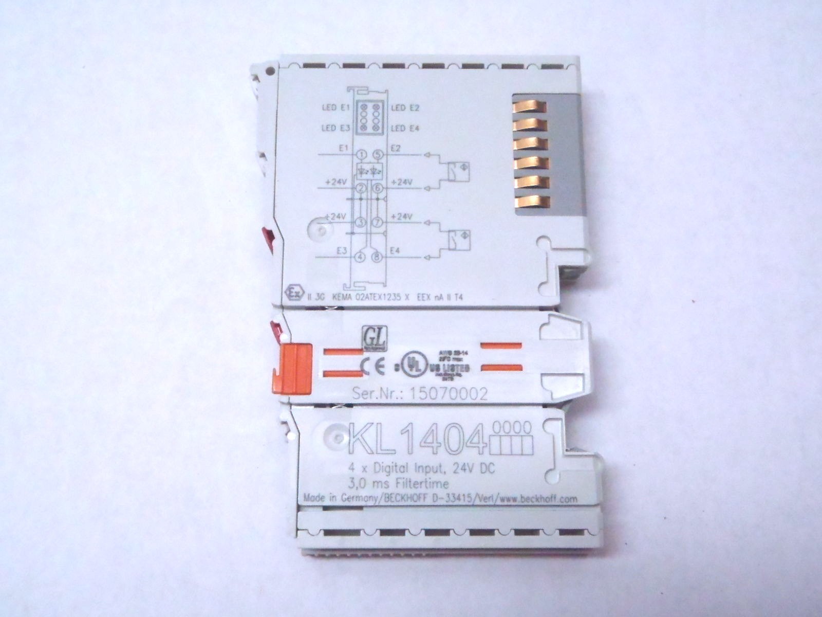 Beckhoff KL1404 4-Channel Digital Input Terminal 24VDC