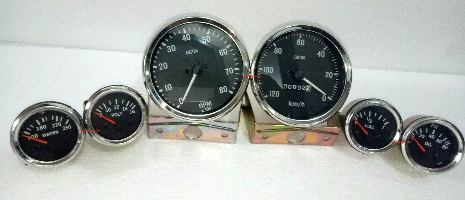 Smiths 52mmTemp+Oil+Volt+Fuel+Speedo+Tacho 100 mm B/C