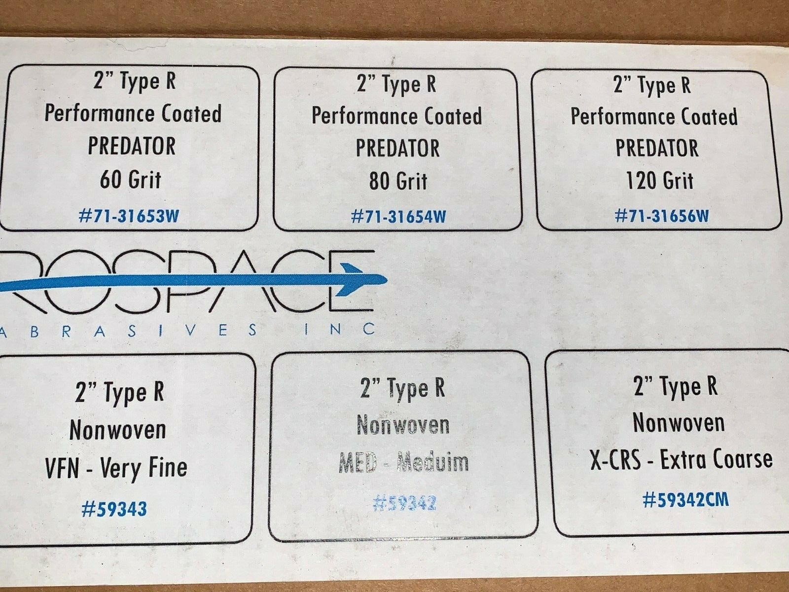 ARC ABRASIVES SANDING DISK SET TYPE R ASSORTED PIECES 2″ DIAMETER LOT OF 50**