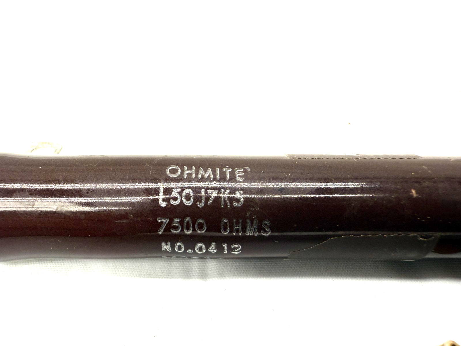 Lot of 5x OHMITE L50J7K5 Wire Wound Resistor, 50W, 7500 Ohms, 0412 – NNP
