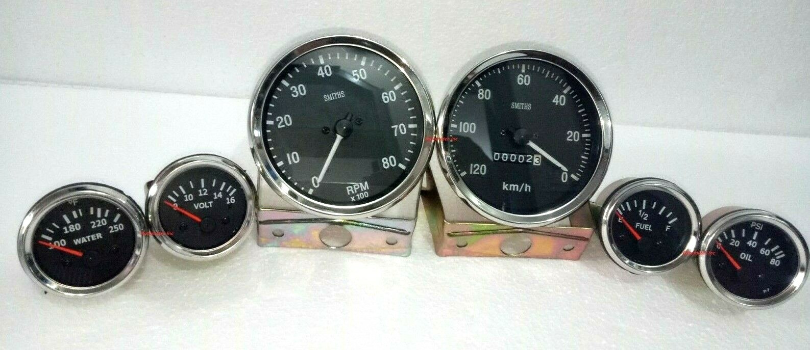 Smiths 52mmTemp+Oil+Volt+Fuel+Speedo+Tacho 100 mm B/C