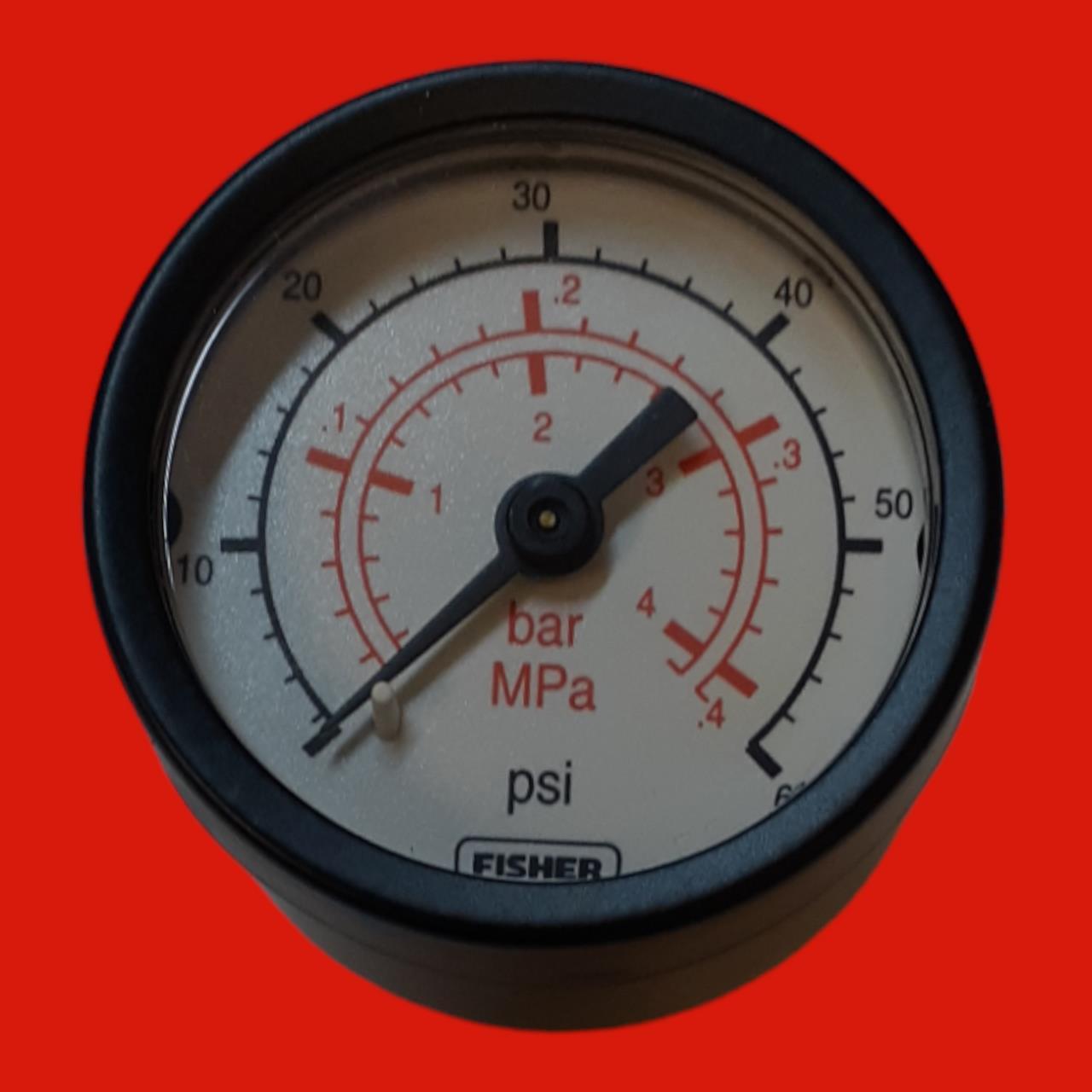Fisher 11B4036X022 PSI/MPa/Bar Pressure Gauge, 1-1/2″