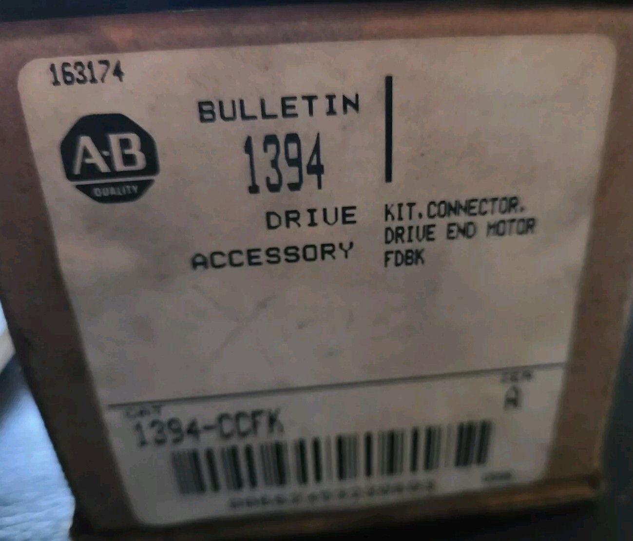 Allen-Bradley Drive Accy, Kit, Connector, Drive End Motor FDBK Ser A 1394-CCFK