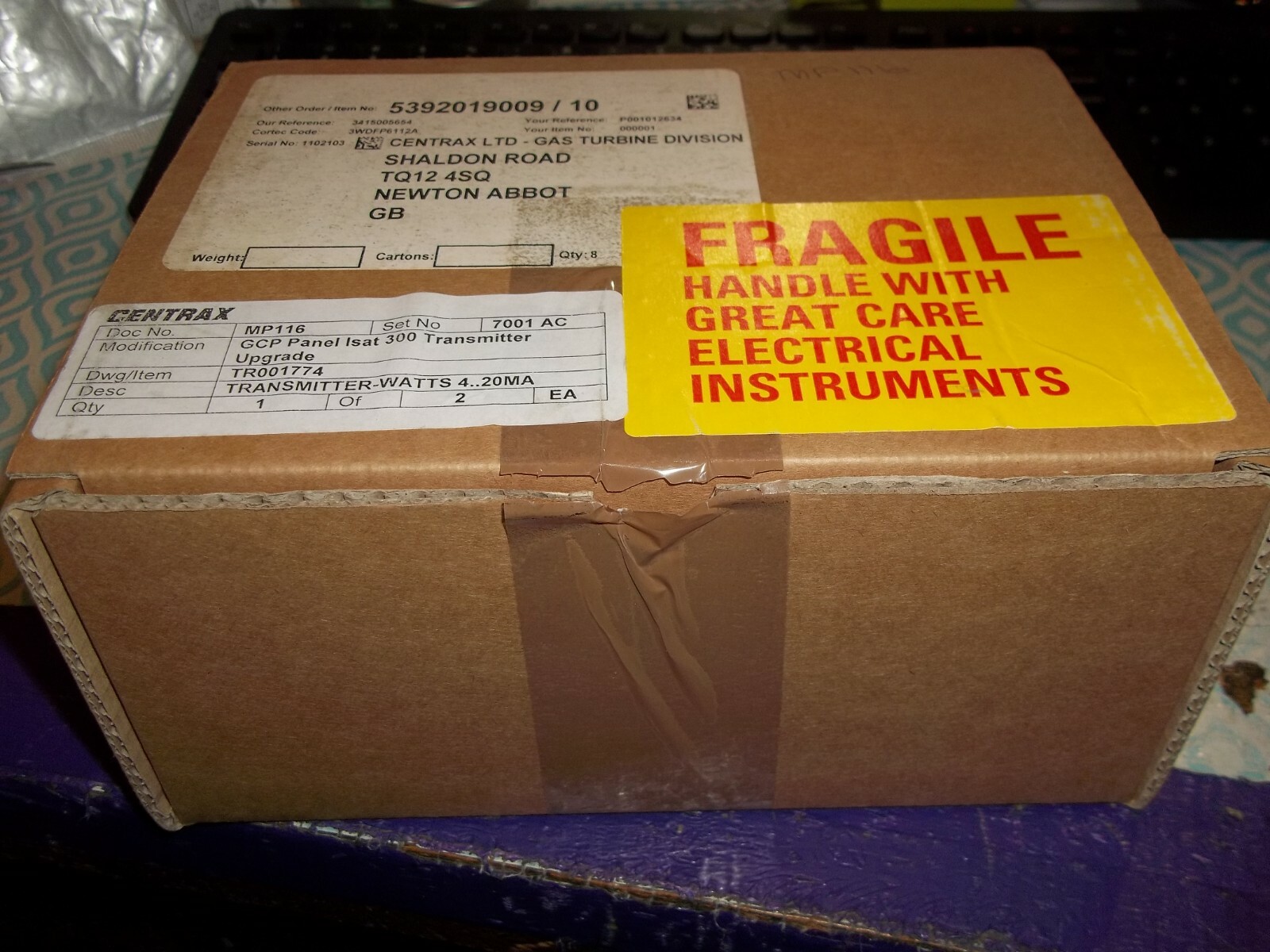 WATTS TRANSDUCER 3WDFP6112A AREVA ISTAT 300 DIAGRAM TN7117-002 (WL18)