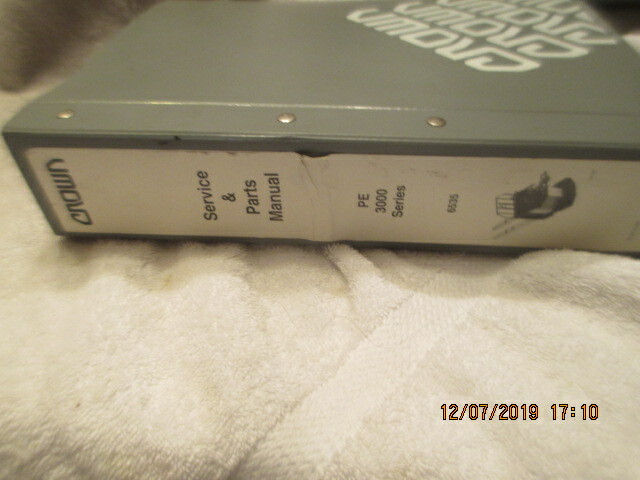 Factory OEM Crown PE 3000 Series Forklift Maintenance Service Shop Parts Manual