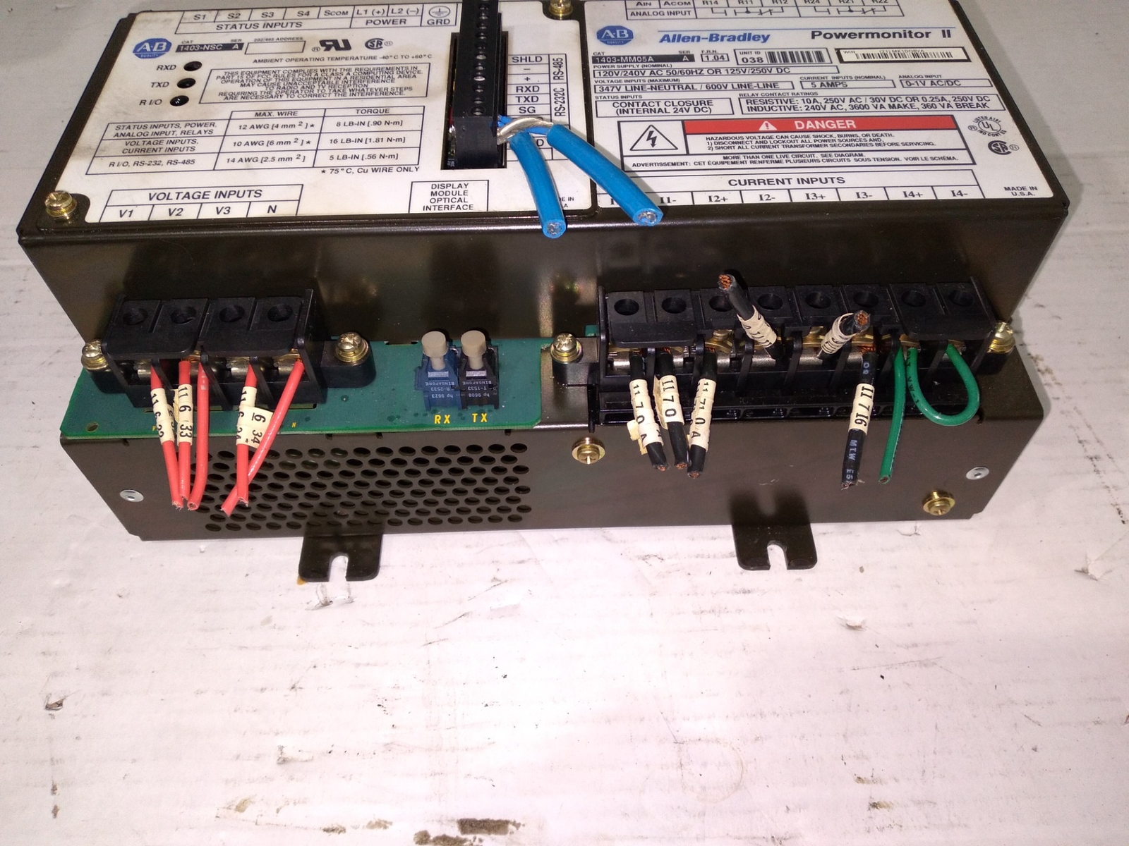 ALLEN-BRADLEY 1403-NSC SER.A ALLEN-BRADLEY 1403-MM05A SER.A 1.04FRN 120/240V AC