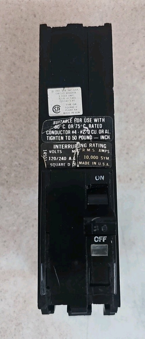 SQUARE D Q1B280 CIRCUIT BREAKER 2P 120/240VAC 80A