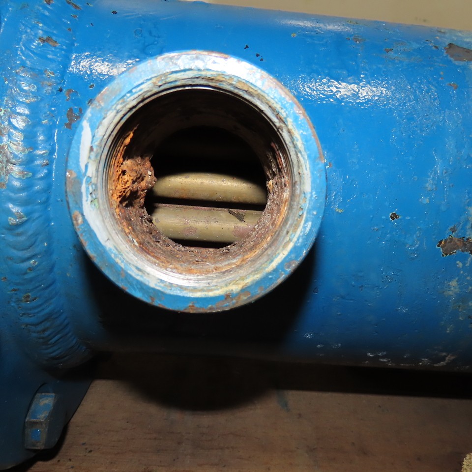 4″ Flange Mount Tube Heat Exchanger 91″ OAL 2″ NPT