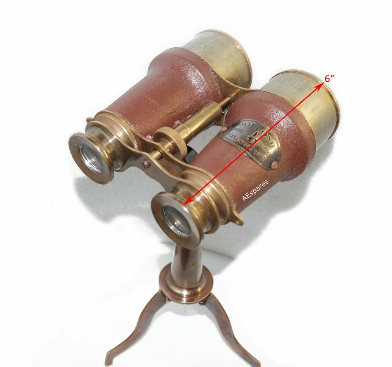 New 6 Inch Binoculars Telescope on Stand Nautical Collectible @US