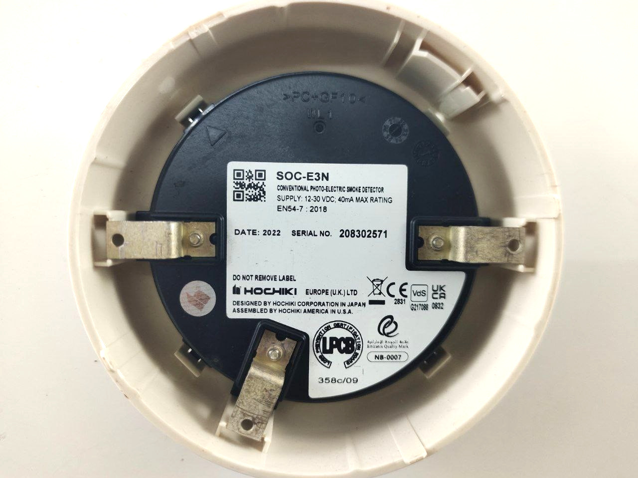 Hochiki SOC-E3N Conventional Photo Electric Smoke Detector (PACK OF 4 PCS)