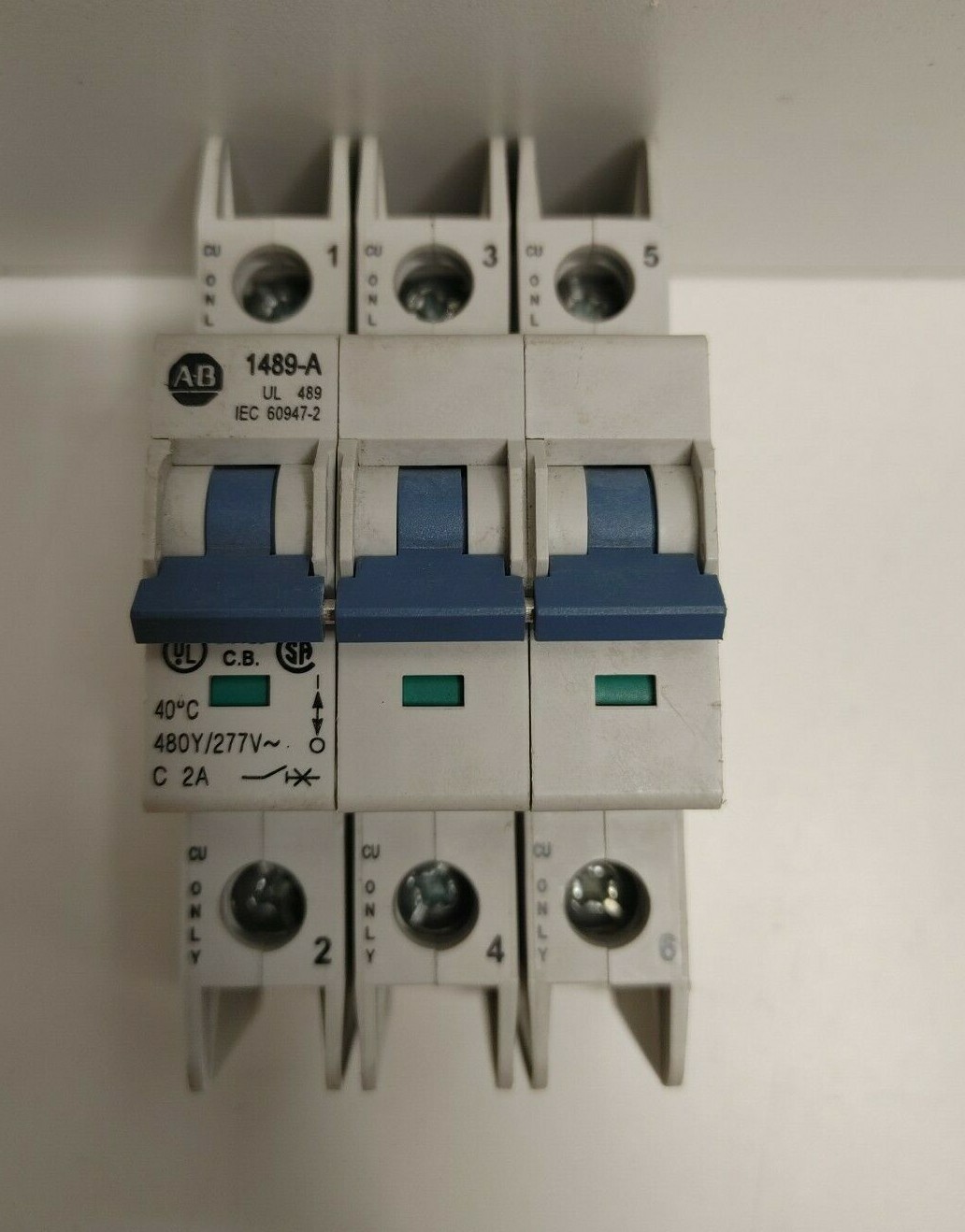 GUARANTEED! ALLEN-BRADLEY SER.A 2A 480Y/277V CIRCUIT BREAKER 1489-A3C020