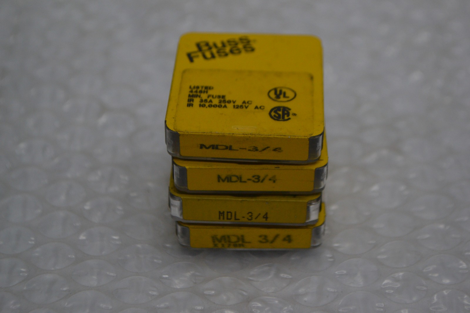BUSSMANN MDL-3/4 FUSE LOT OF 4 PKG OF 5 NSMP