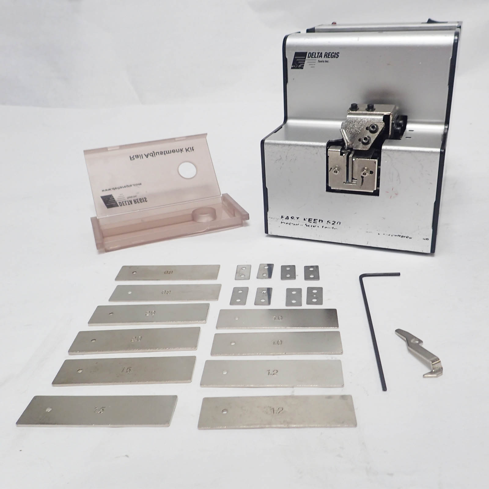 DELTA REGIS DRFF-520 PRECISION SCREW FEEDER w/ RAIL ADJUSTMENT KIT
