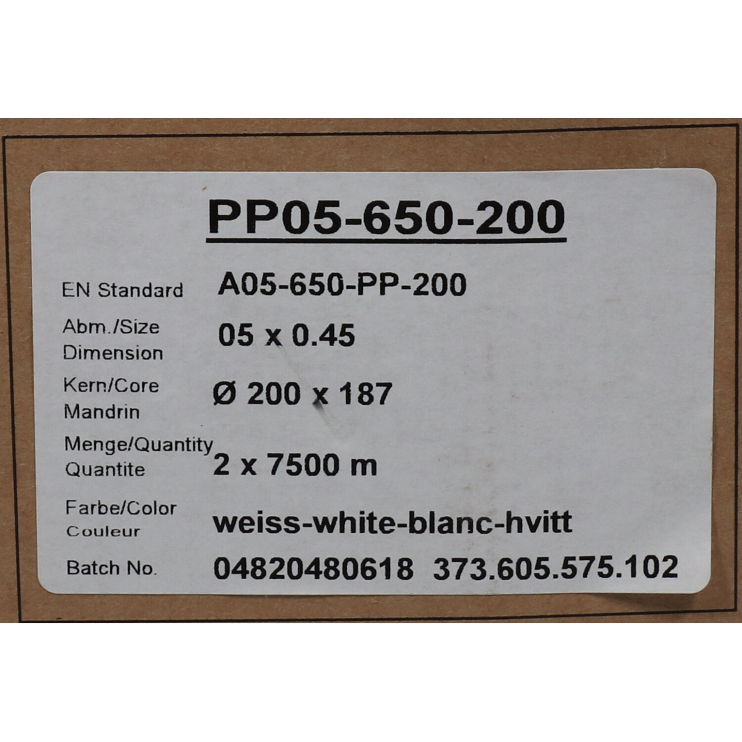 Neutral PP05-650-200 Strapping tape New NFP (2pcs)