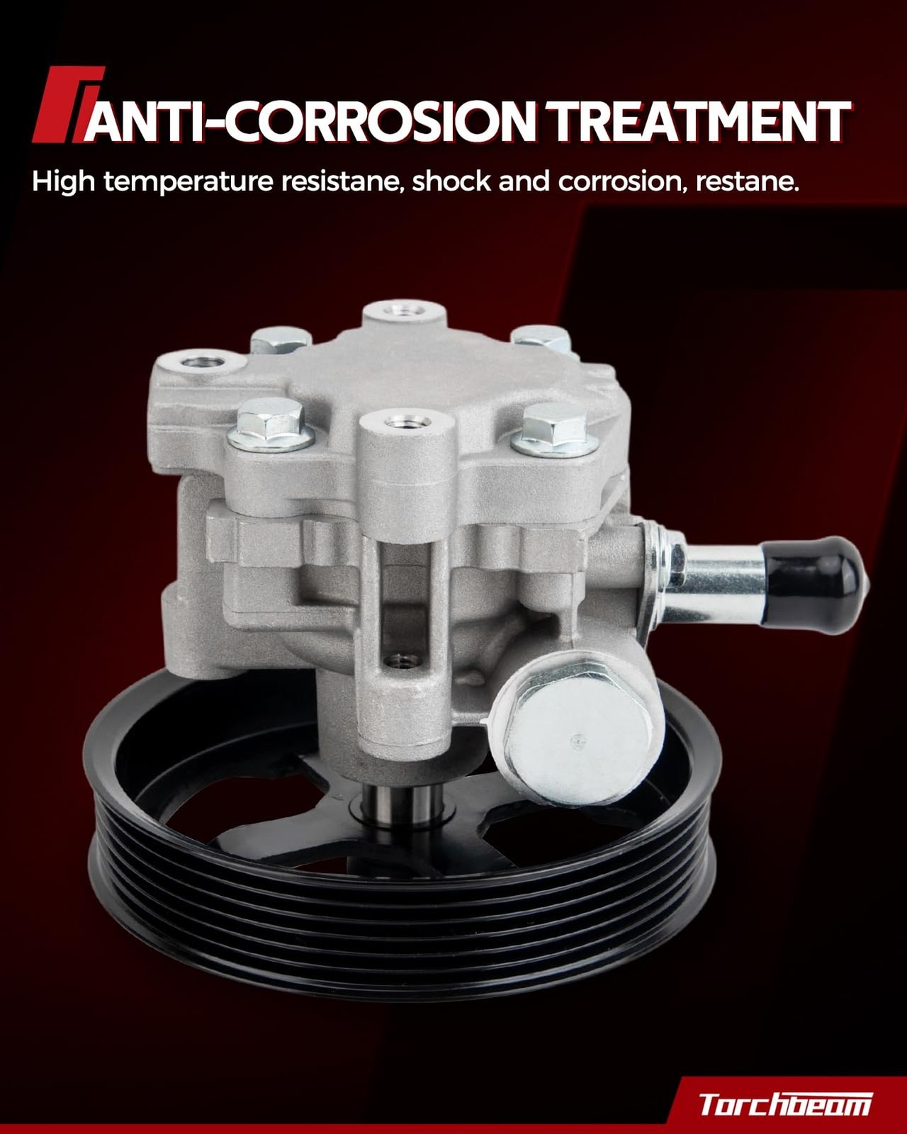 Torchbeam Power Steering Pump with Reservoir Compatible with 1990-1996 F150; …