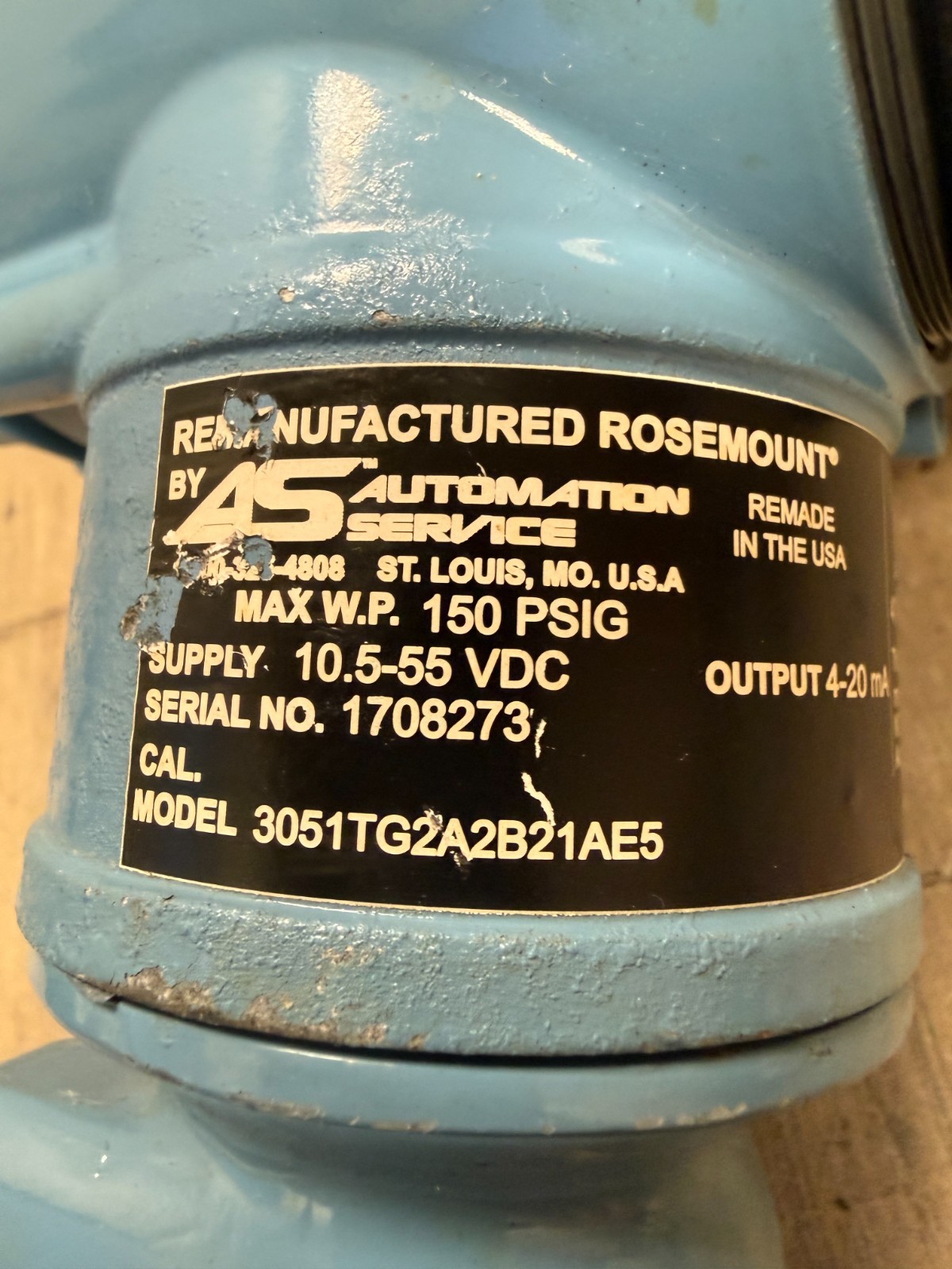 ROSEMOUNT 3051TG2A2B21AE5 PRESSURE TRANSMITTER