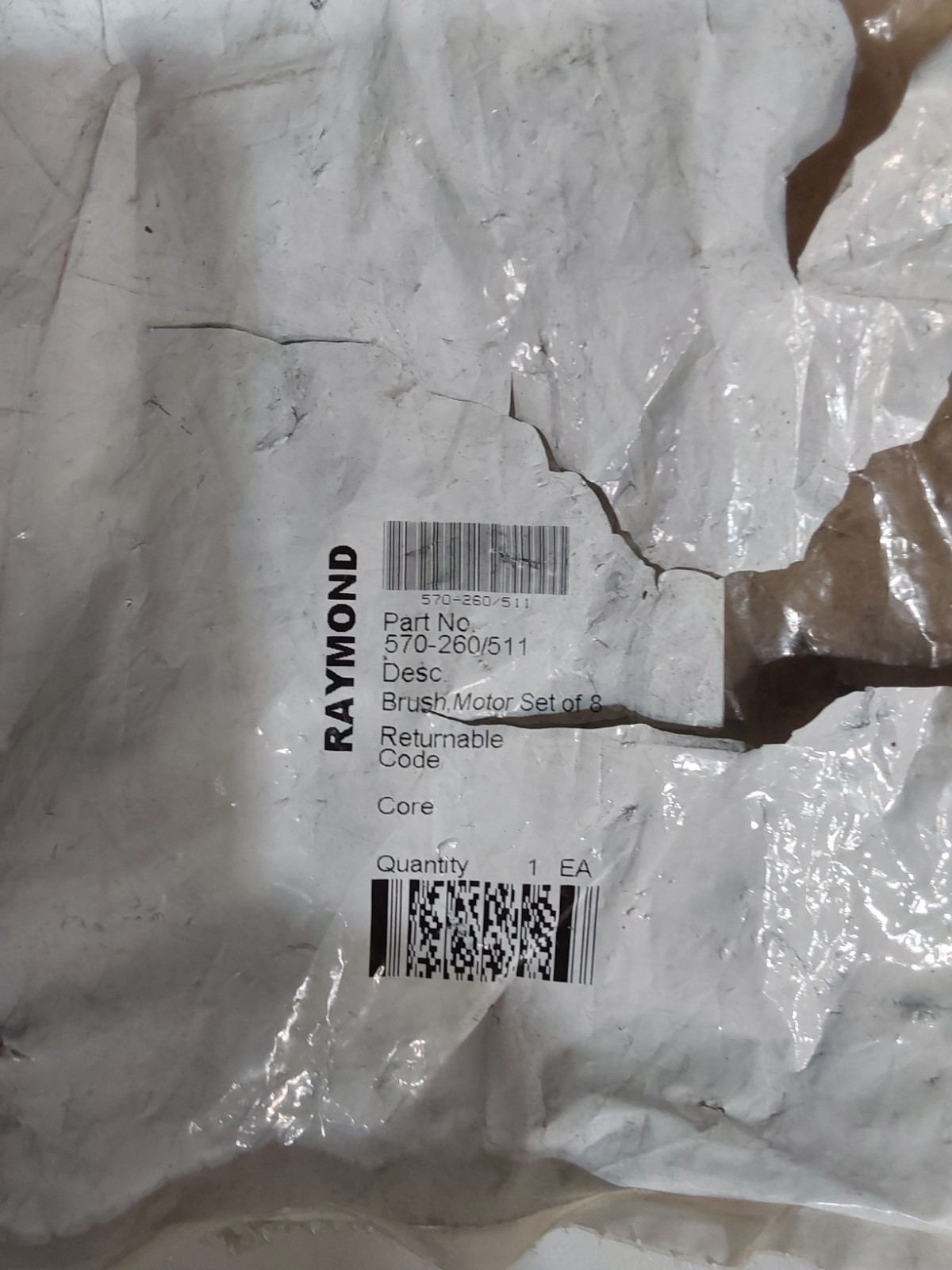 Raymond 570-260/511 Motor Brush Set 8pc Lot
