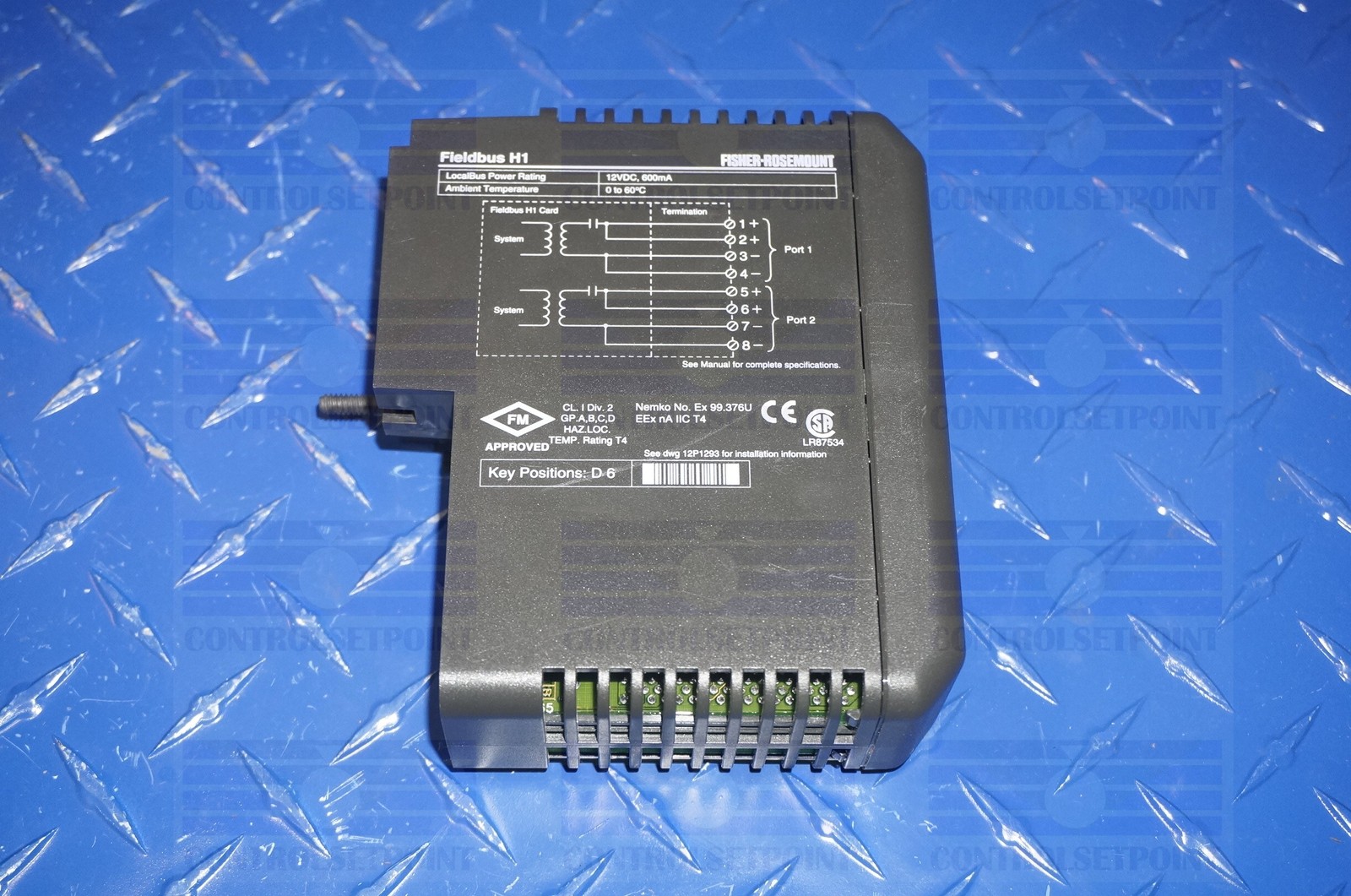 EMERSON DELTAV KJ3004X1-BA1 FIELDBUS H1 CARD KJ3004X1BA1 VE4007 12P1064X122