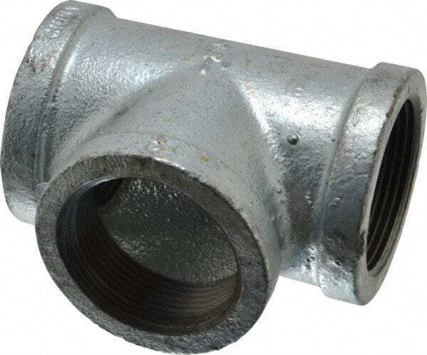1-1/2″ Galvanized Malleable Iron Pipe Tee Threaded Ends, 300 Liquid & Gas psi…