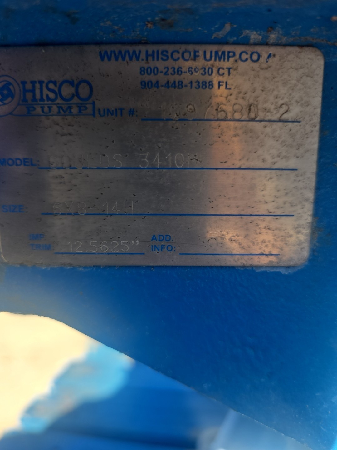 6×8-14H Goulds 3410M Pump