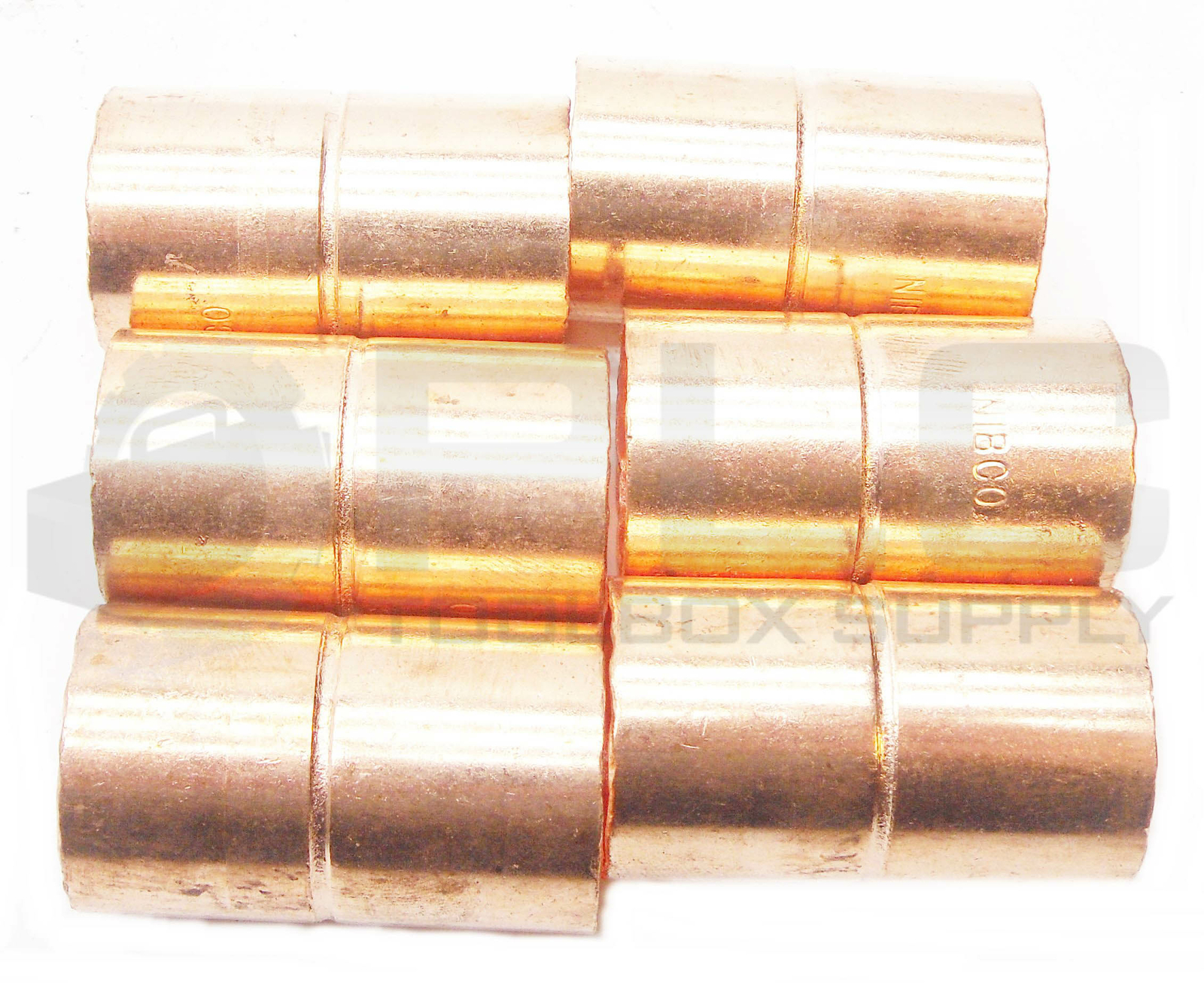 LOT OF 6 NEW 39R490 COUPLING WITH STOP, WROT COPPER