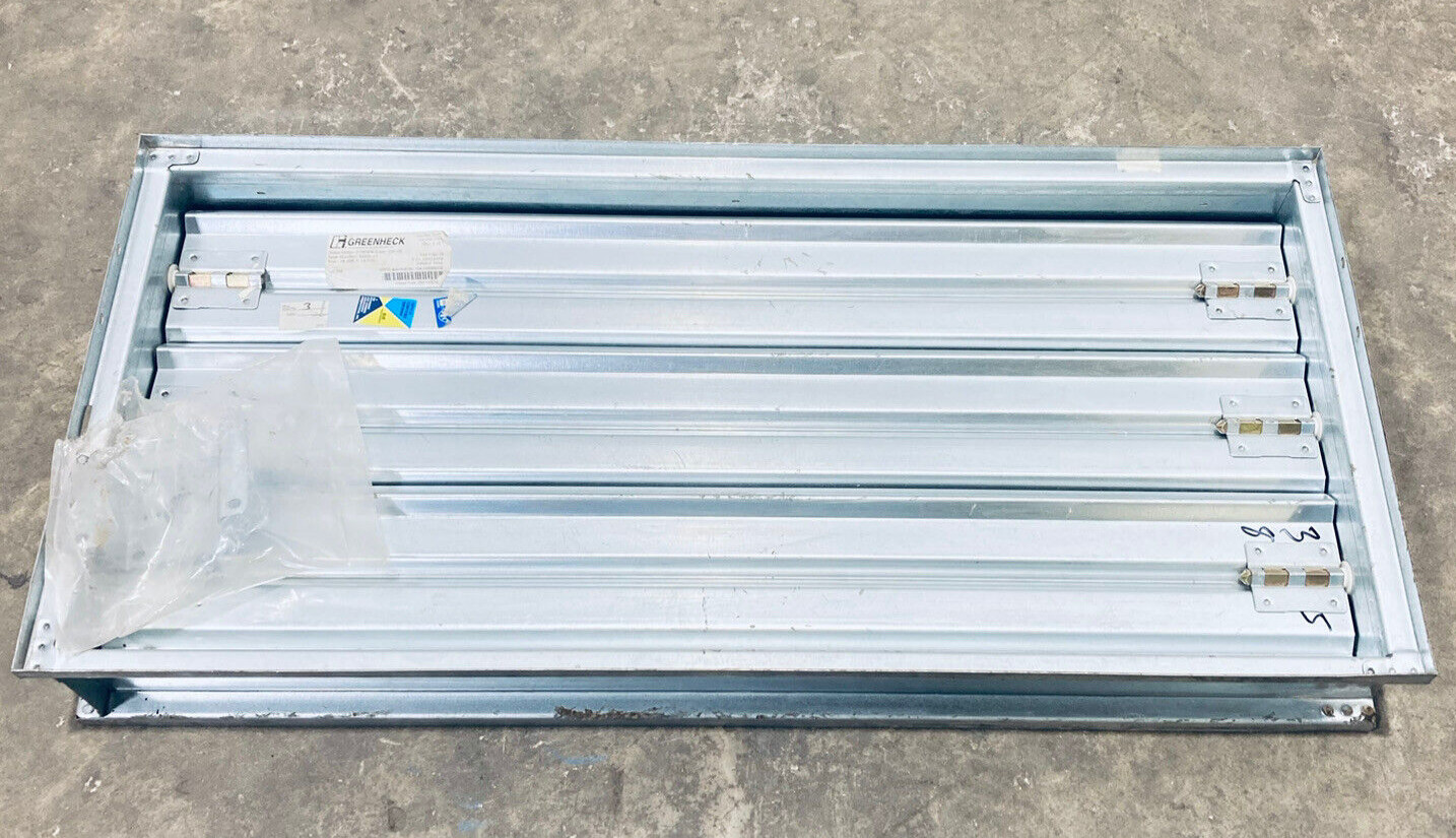 UNUSED GREENHECK MBD-15 GALVANIZED MANUAL BALANCING DAMPER 38″X18″ MULTI-BLADE