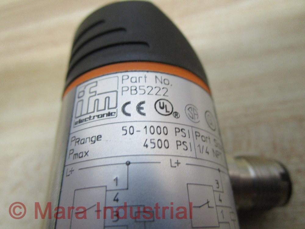 IFM Efector PB5222 Pressure Switch PB-100PSBN14-HFPKG/US/ /V