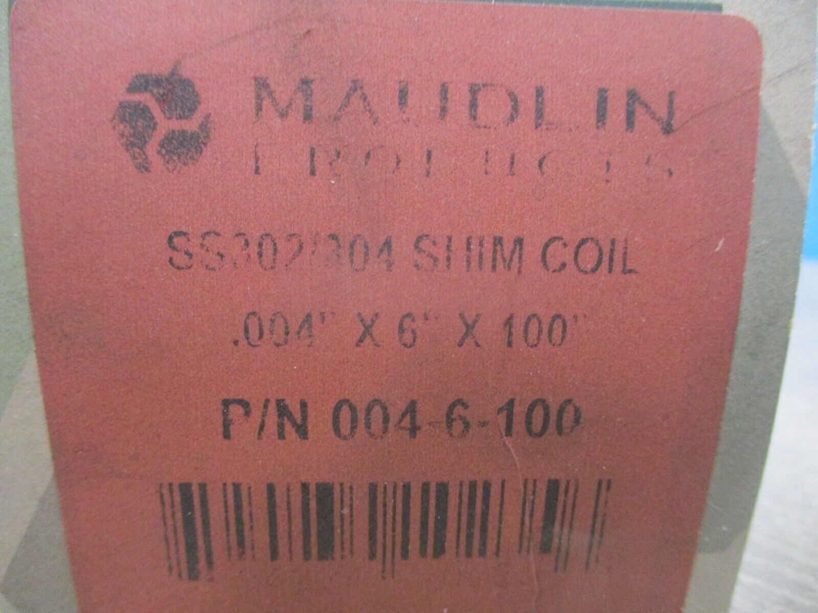 Maudlin SS302/304 Shim Coil 004-6-100 0.004″ x6″ 100″ New Surplus