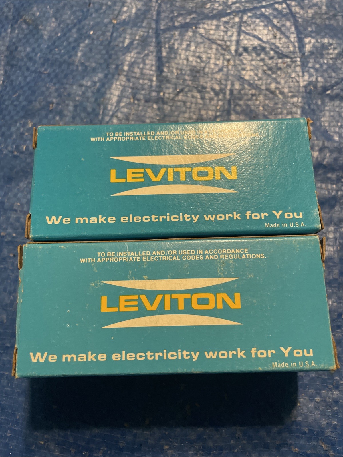 (2) Leviton 5601-2: Brown Single Pole Rocker Light Switch 15A-120/277V AC (NEW)