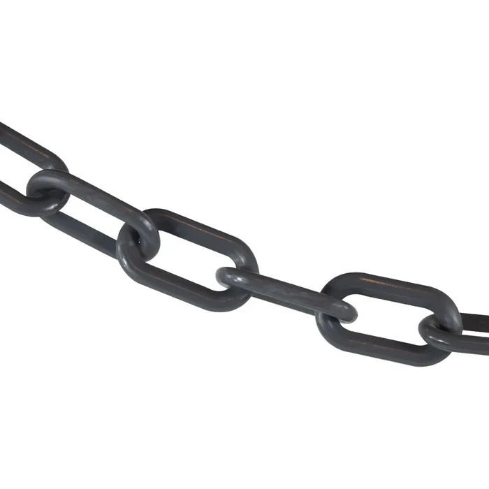 Heavy-Duty Plastic Barrier Chain, Slate Gray, 2-Inch Link 500ft Mr. Chain