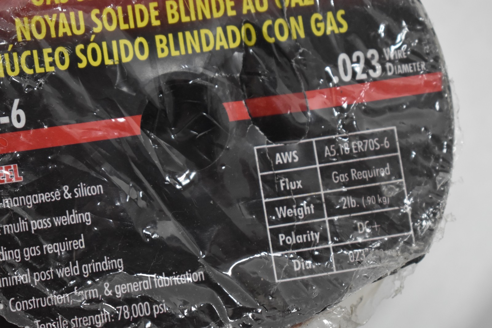 Industries Gas Shielded Solid Core Mild Steel .023″ 2lb ER70S-6 1-3121