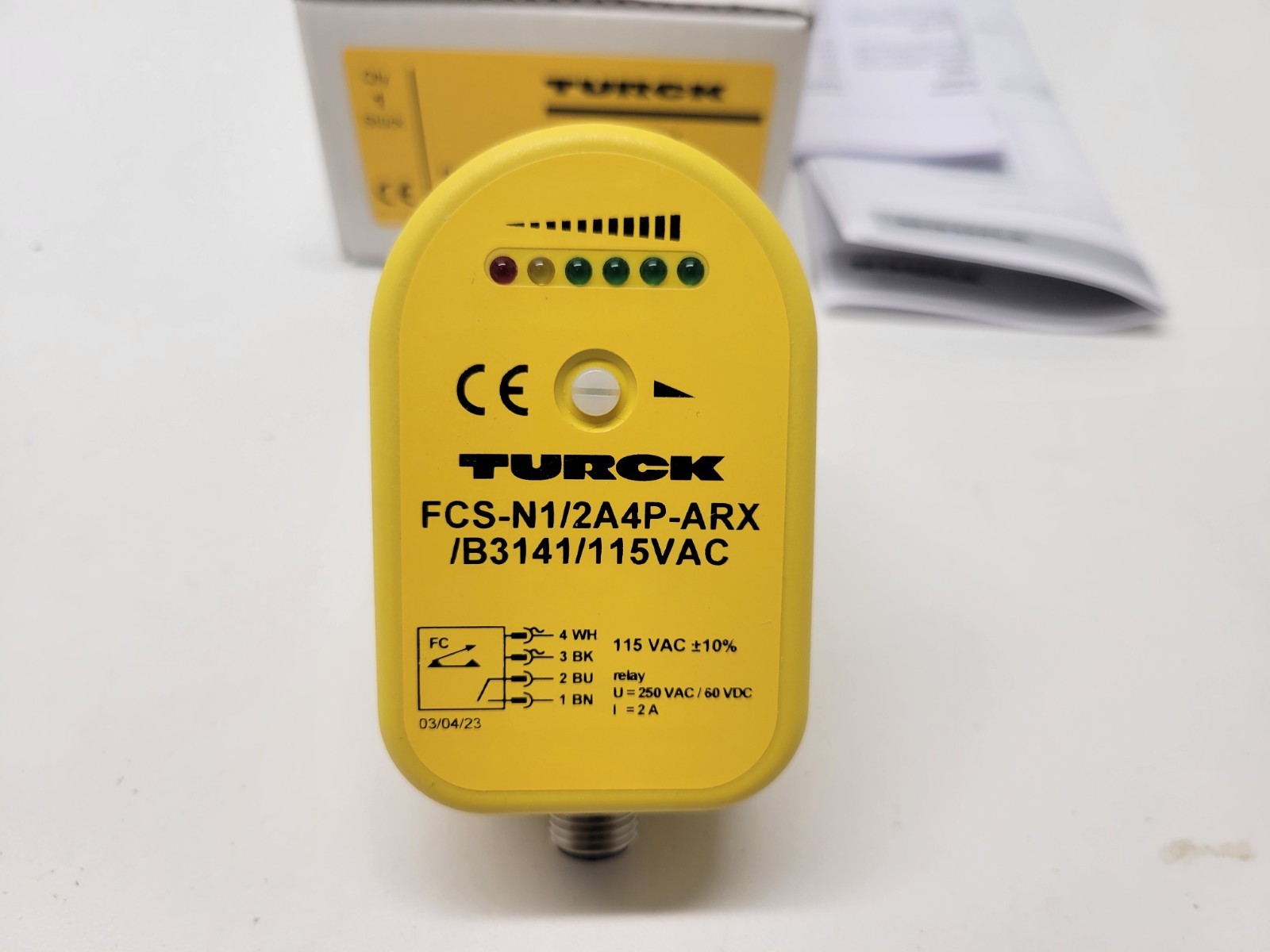 NEW OLD STOCK! TURCK FLOW CONTROL SENSOR FCS-N1/2A4P-ARX-B3141