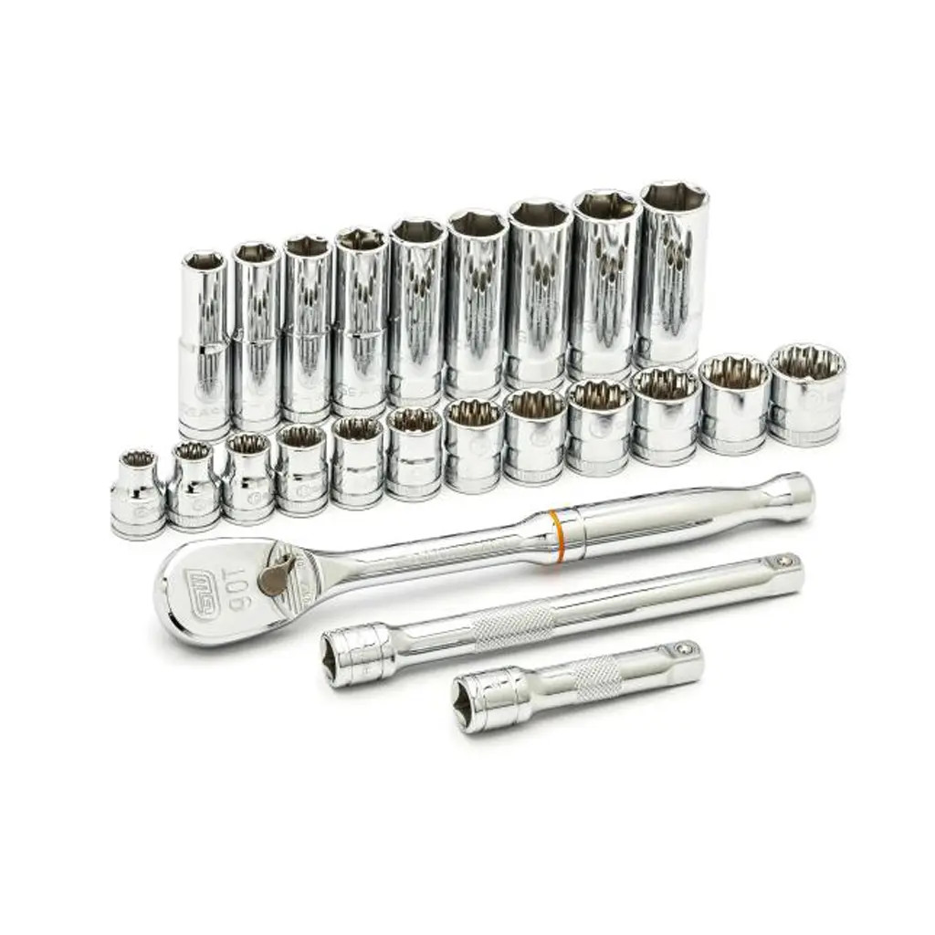 New Gearwrench 24-Piece 3/8 Inch Standard / Deep Metric Socket Set – P/N 80559